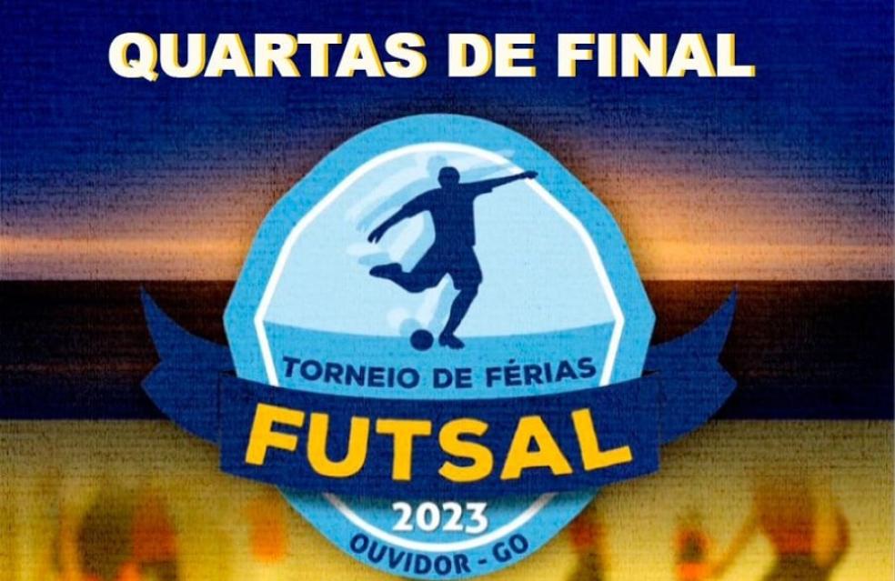 Quartas de final do Torneio de Férias de Futsal de Ouvidor 2023.