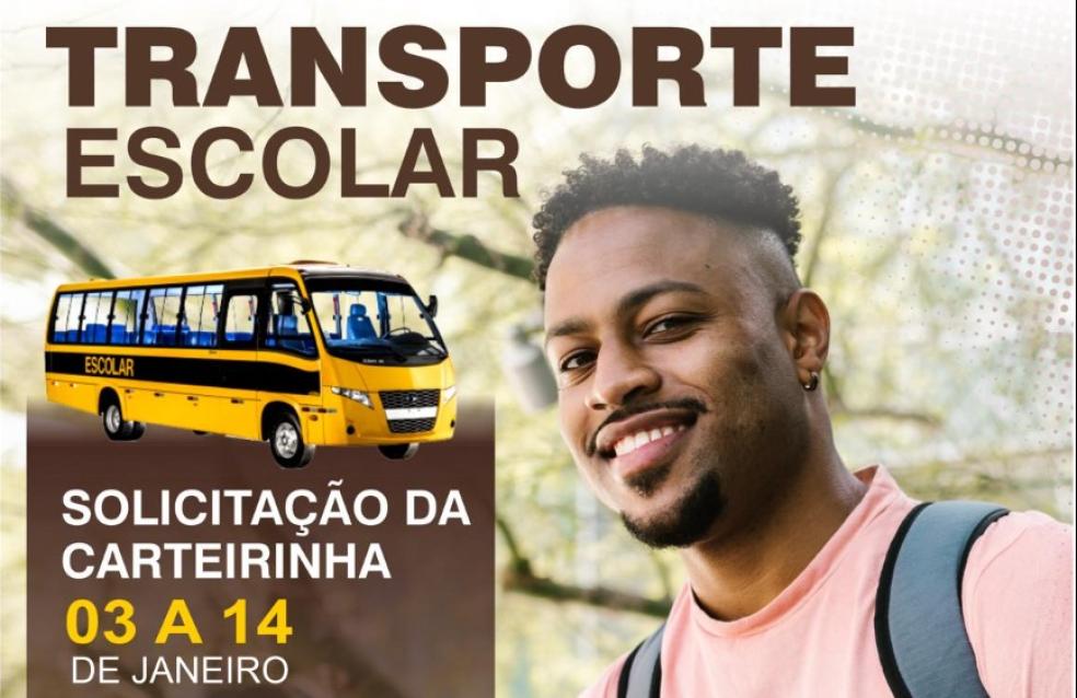 As inscrições para a solicitação da carteirinha do transporte escolar acontece até o dia 14 de janeiro em Ouvidor.